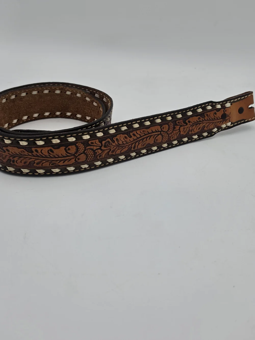 Tooled Leather Belt – 45